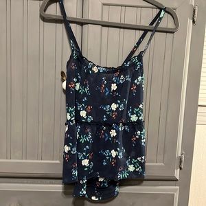 Hollister XS Blue Floral Tank
